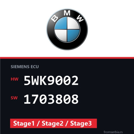 BMW E36 5WK9002 1703808 Stage1 / Stage2 / Stage3 tuning file