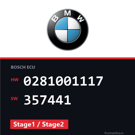 BMW E34 0281001117 357441 Stage1 / Stage2 tuning file