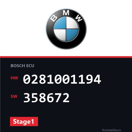 BMW E36 0281001194 358672 Stage1 tuning file