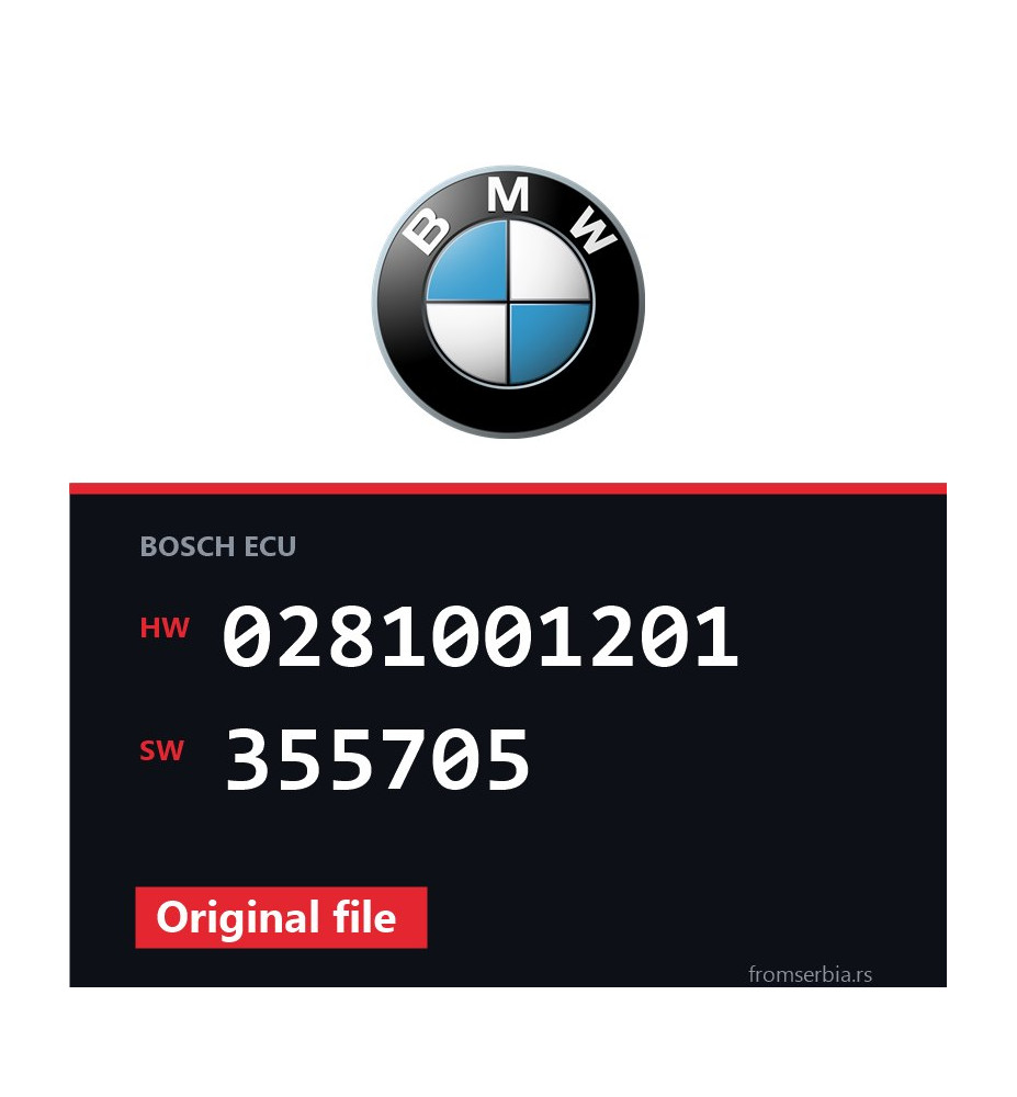 BMW E36 0281001201 355705 original ECU file