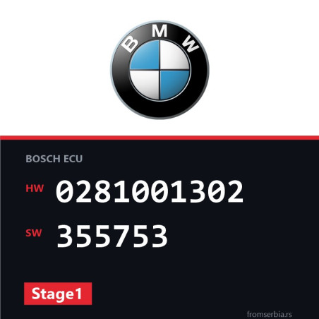 BMW E36 0281001302 355753 Stage1 tuning file