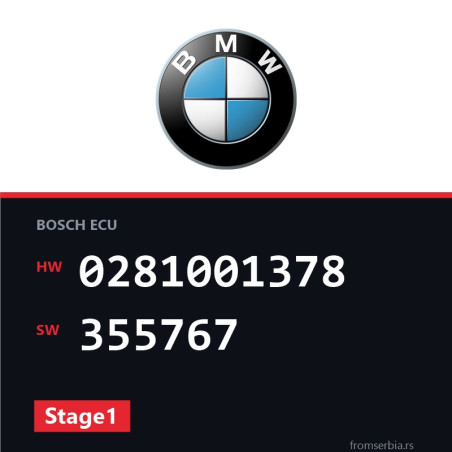 BMW E36 0281001378 355767 Stage1 tuning file
