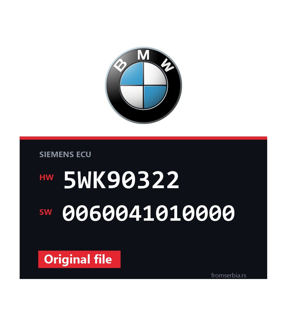 BMW E39 5WK90322 0060041010000 original ECU file