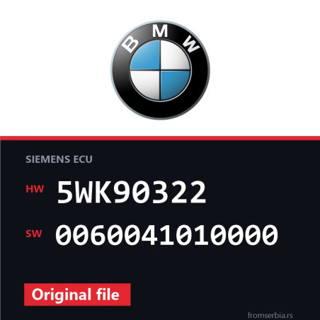 BMW E39 5WK90322 0060041010000 original ECU file