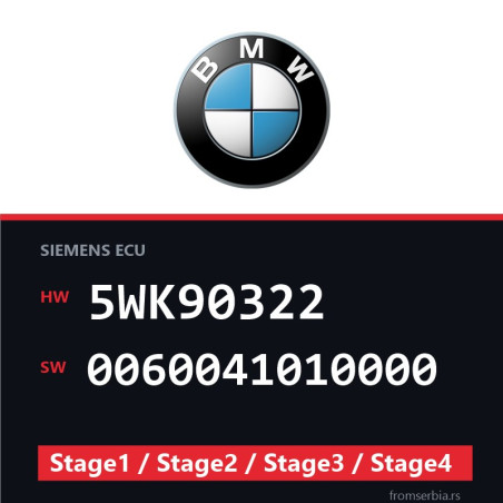 BMW 5WK90322 0060041010000 Stage1 / Stage2 / Stage3 / Stage4 file