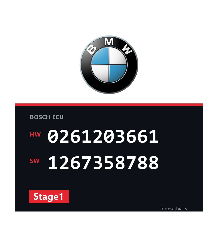 BMW E36 0261203661 1267358788 Stage1 tuning file