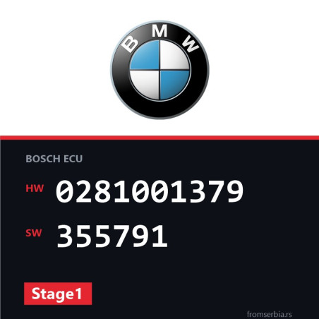 BMW E36 0281001379 355791 Stage1 tuning file