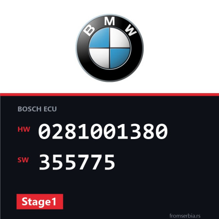 BMW E36 0281001380 355775 Stage1 tuning file