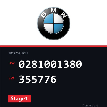 BMW E36 0281001380 355776 Stage1 tuning file