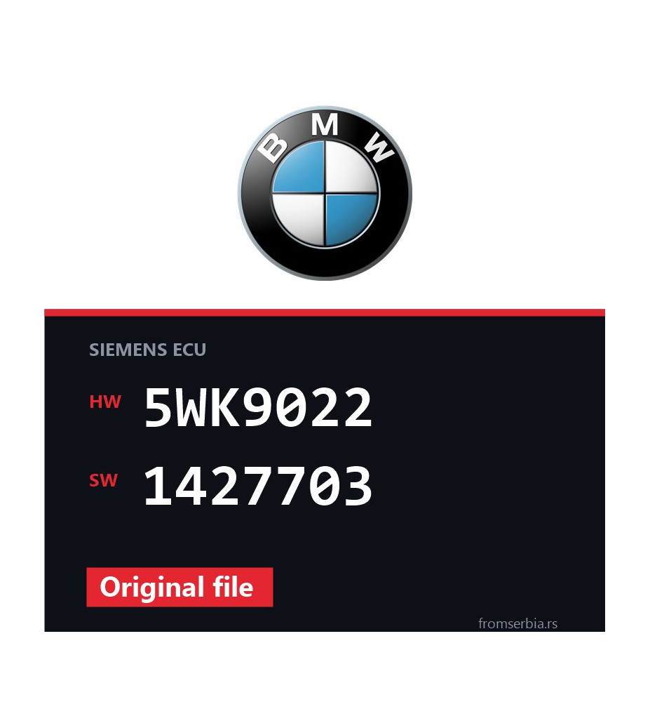 BMW E36 5WK9022 1427703 original ECU file