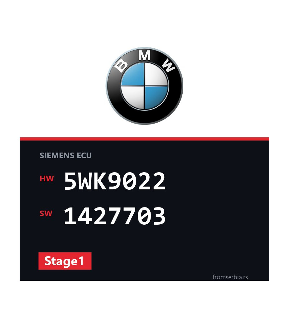 BMW E36 5WK9022 1427703 Stage1 tuning file