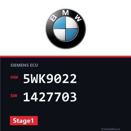 BMW E36 5WK9022 1427703 Stage1 tuning file