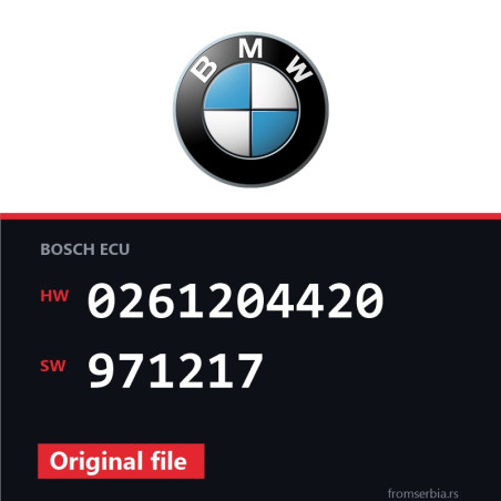 BMW E46 0261204420 971217 original ECU file