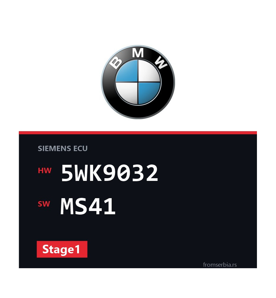 BMW E36 5WK9032 MS41 Stage1 tuning file