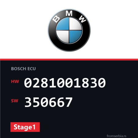 BMW E39 0281001830 350667 Stage1 tuning file