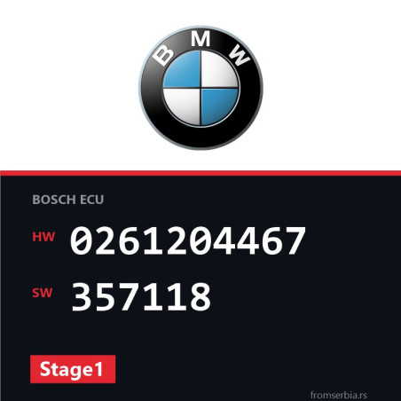 BMW E39 0261204467 357118 Stage1 tuning file