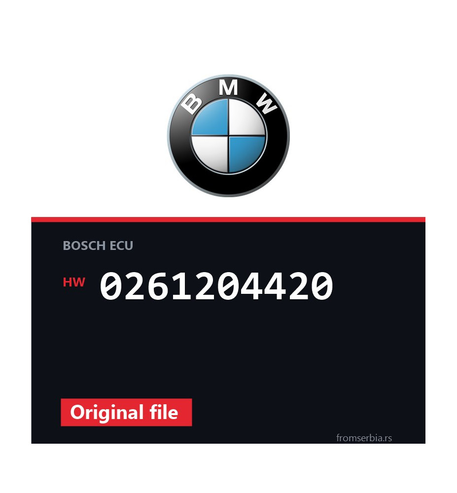 BMW E46 0261204420 original ECU file