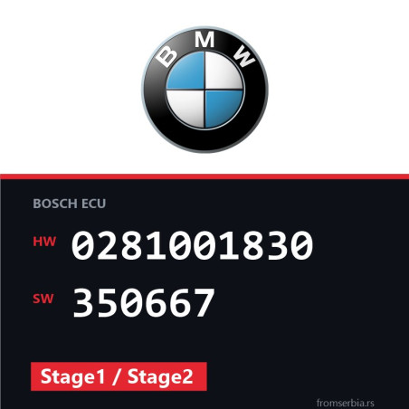 BMW E39 0281001830 350667 Stage1 / Stage2 tuning file