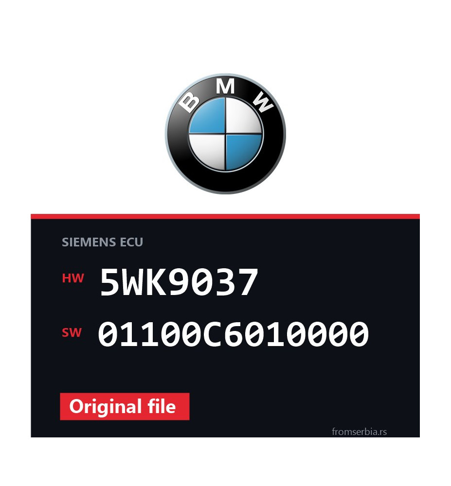 BMW E39 5WK9037 01100C6010000 original ECU file