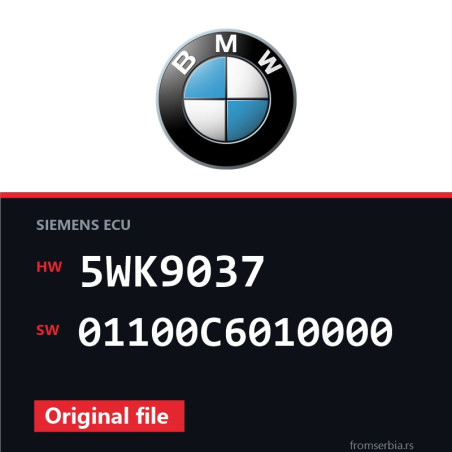 BMW E39 5WK9037 01100C6010000 original ECU file