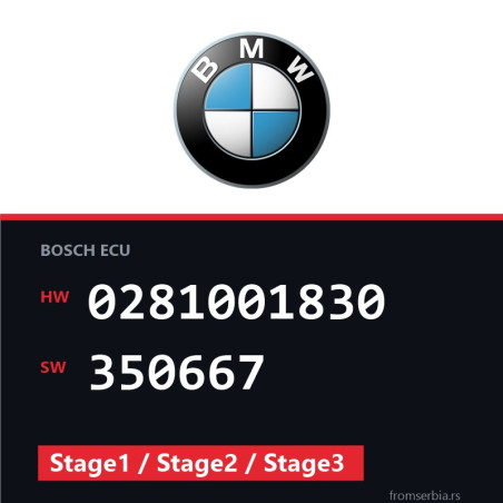 BMW E39 0281001830 350667 Stage1 / Stage2 / Stage3 tuning file