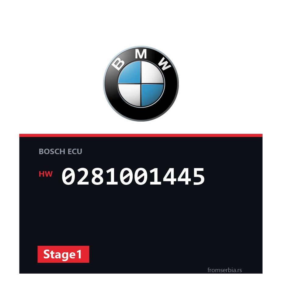 BMW E46 0281001445 Stage1 tuning file