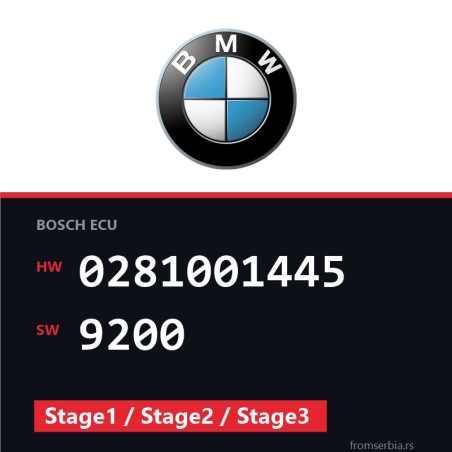 BMW E46 0281001445 9200 Stage1 / Stage2 / Stage3 tuning file