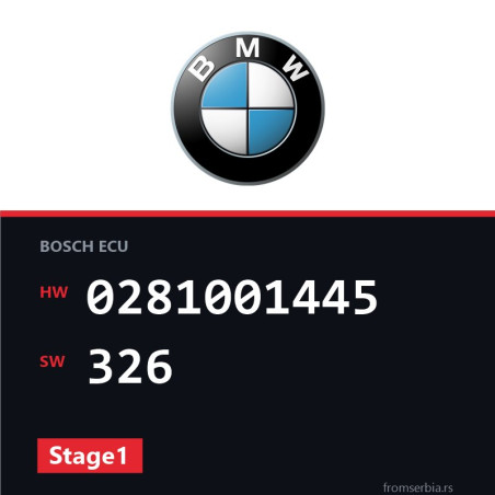 BMW E46 0281001445 326 Stage1 tuning file