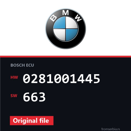 BMW E46 0281001445 663 original ECU file