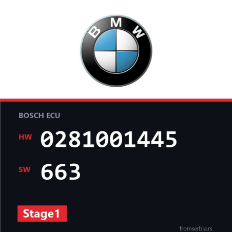 BMW E46 0281001445 663 Stage1 tuning file