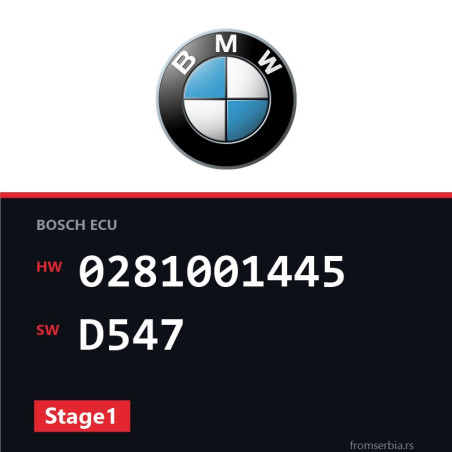 BMW E46 0281001445 D547 Stage1 tuning file