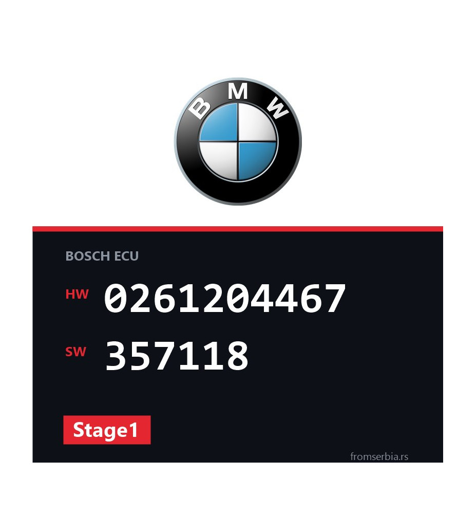 BMW E34 0261204467 357118 Stage1 tuning file