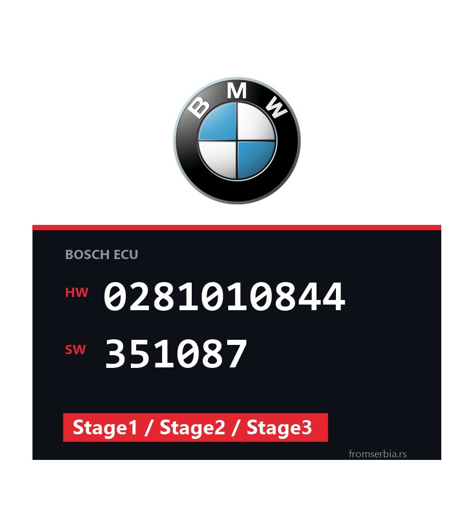 BMW E38 0281010844 351087 Stage1 / Stage2 / Stage3 tuning file