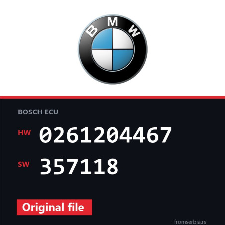 BMW E38 0261204467 357118 original ECU file