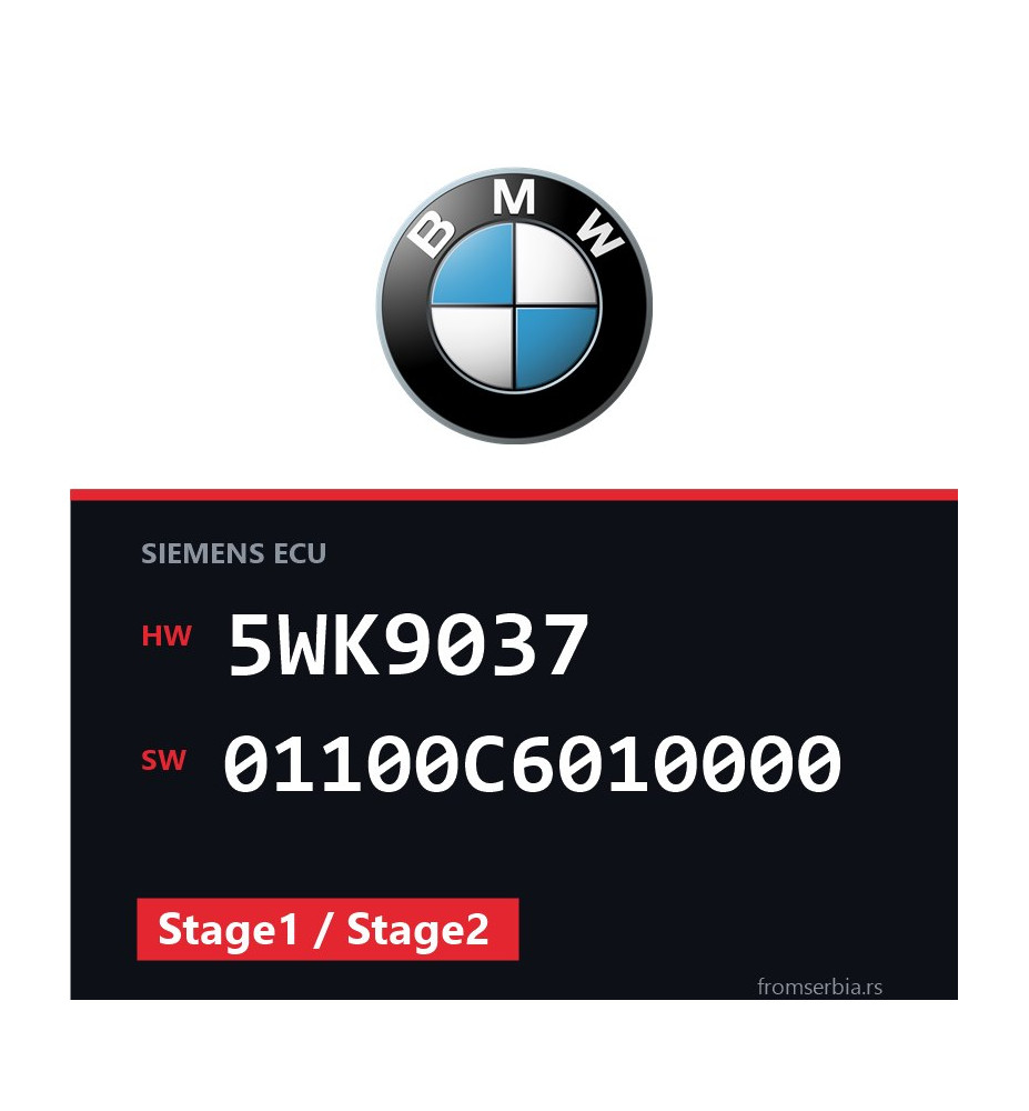 BMW E39 5WK9037 01100C6010000 Stage1 / Stage2 tuning file