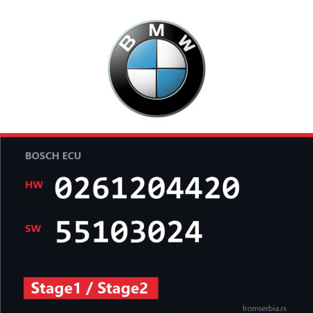BMW E46 0261204420 55103024 Stage1 / Stage2 tuning file