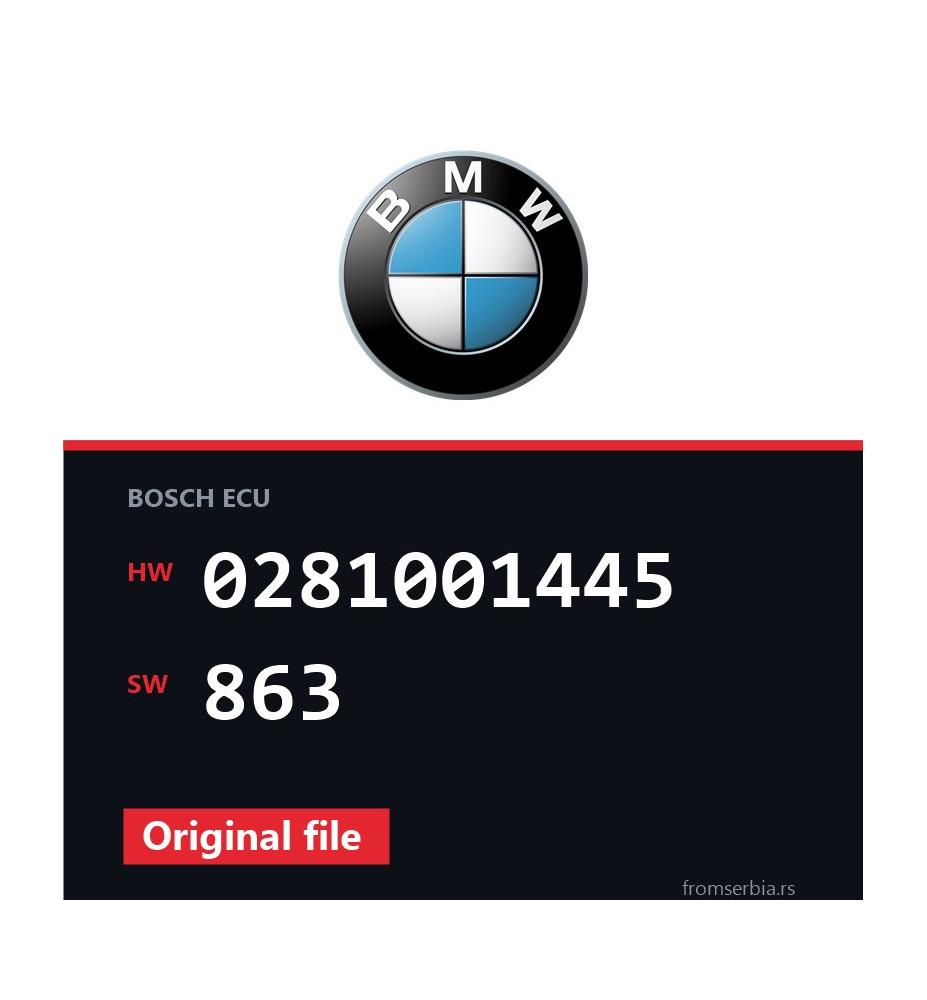 BMW E46 0281001445 863 original ECU file