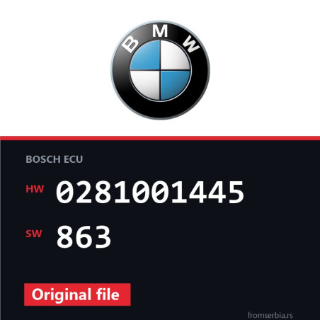 BMW E46 0281001445 863 original ECU file