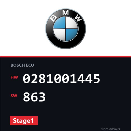 BMW E46 0281001445 863 Stage1 tuning file