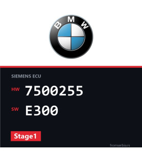 BMW E46 7500255 E300 Stage1 tuning file