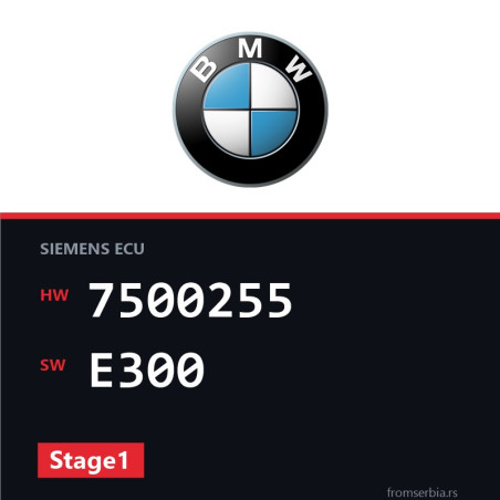 BMW E46 7500255 E300 Stage1 tuning file