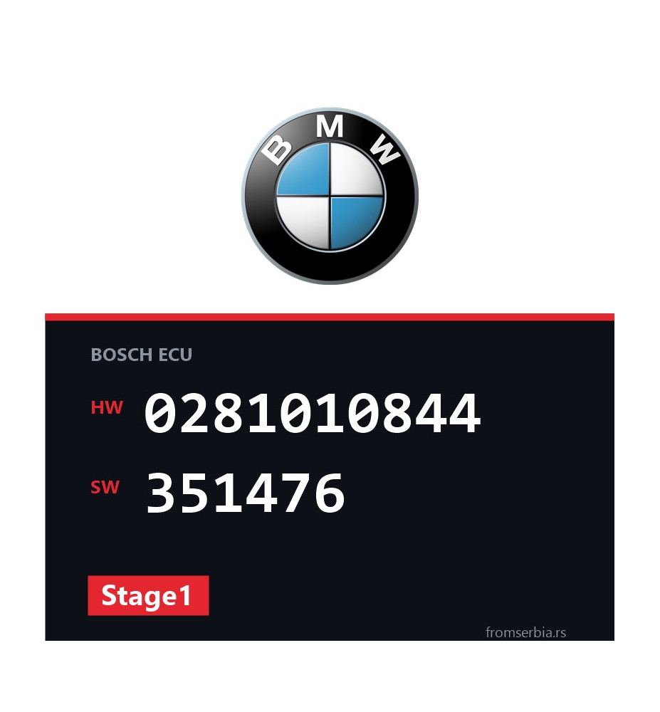 BMW E38 0281010844 351476 Stage1 tuning file