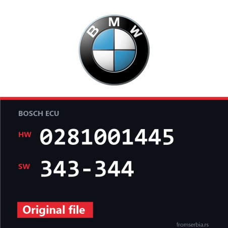 BMW E39 0281001445 343-344 original ECU file