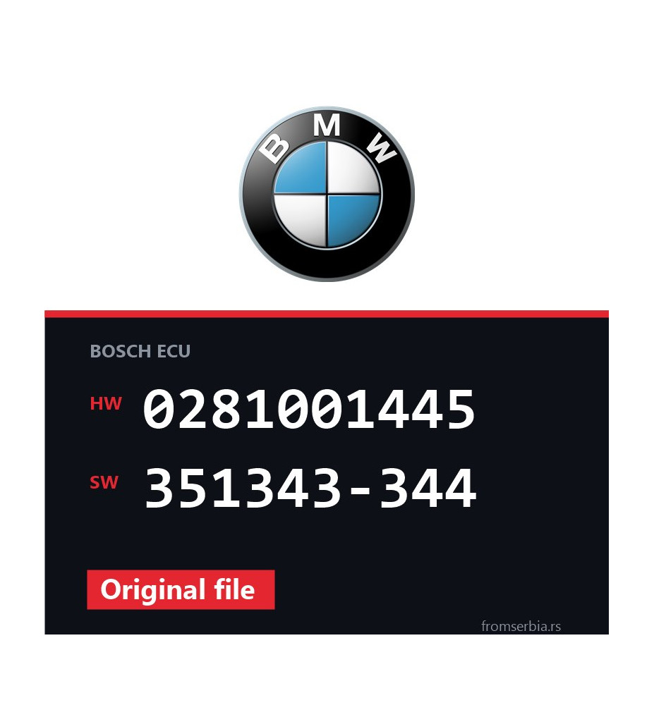 BMW E39 0281001445 351343-344 original ECU file