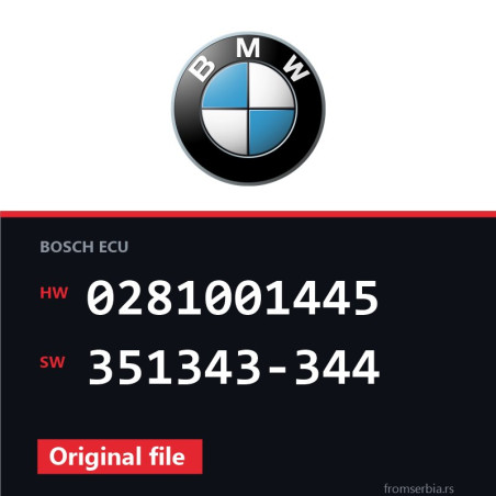 BMW E39 0281001445 351343-344 original ECU file