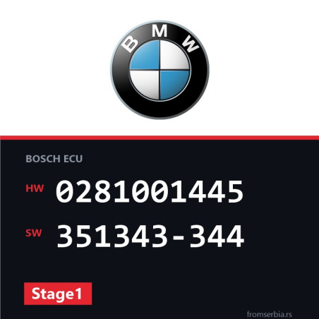 BMW E39 0281001445 351343-344 Stage1 tuning file