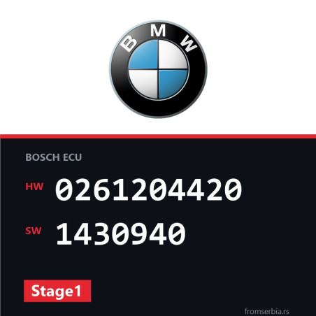 BMW E46 0261204420 1430940 Stage1 tuning file