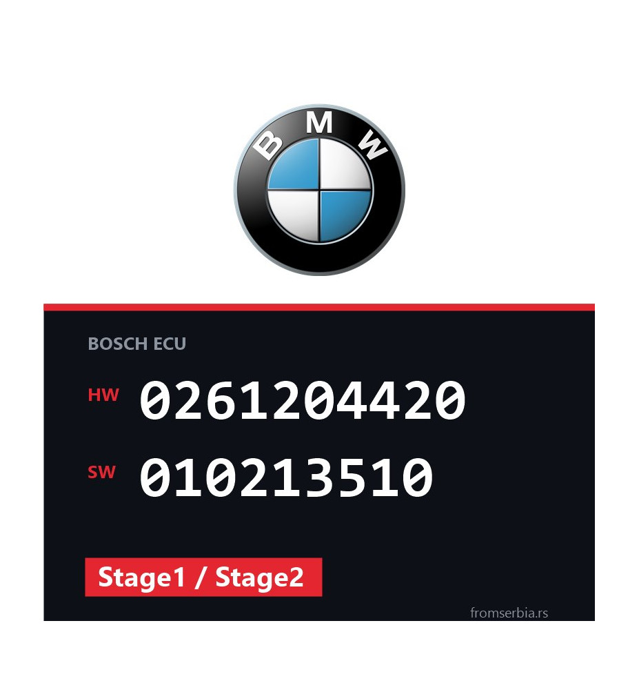 BMW E46 0261204420 010213510 Stage1 / Stage2 tuning file