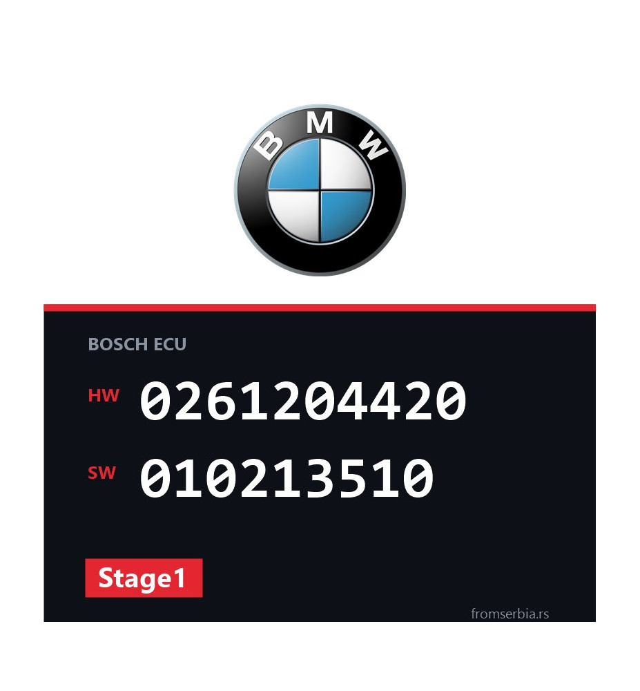 BMW E46 0261204420 010213510 Stage1 tuning file