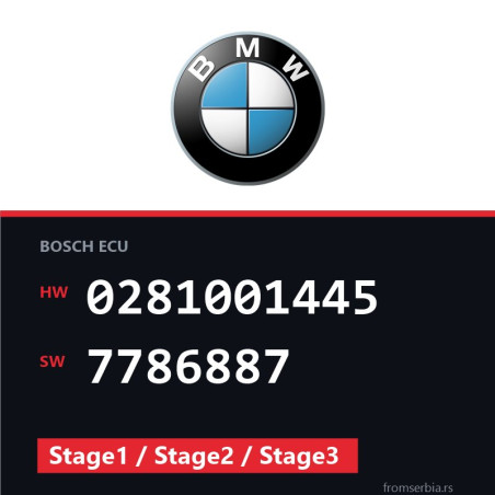 BMW E46 0281001445 7786887 Stage1 / Stage2 / Stage3 tuning file